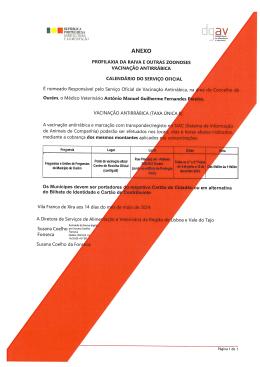 Informação - Campanha de Vacinação Antirrábica e Identificação Eletrónica 2024