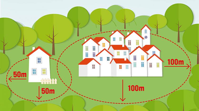Link para aceder às faixas de terreno que devem ser limpas 